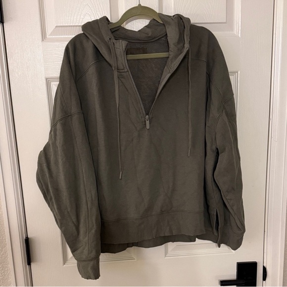Nuuds Vintage Fleece Olive Green Hoodie - Picture 6 of 7